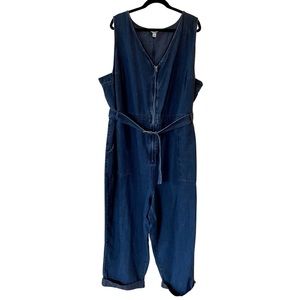 Rachel Comey x Target collab wide leg denim jumpsuit/overall. Plus size 20/22w.